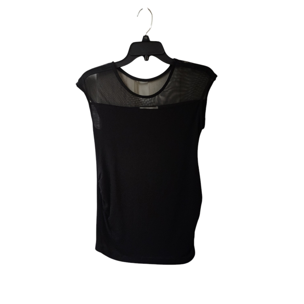 Next Mom Black Maternity Top Women's Medium Rouched Sides